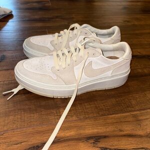 Nike Women's Sneakers in Cream and White